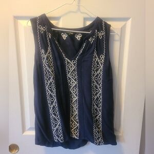 LUCKY BRAND NAVY BLUE TOP S